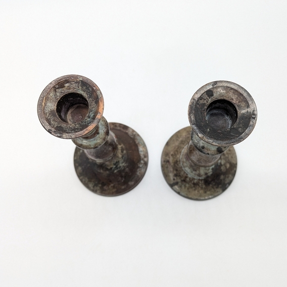 Vintage 8 inch candlestick set of 2 - Picture 8 of 11